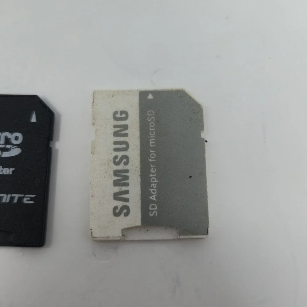 Lot of 2 Micro SD to SD Card Adapter Samsung OEM White & Arcanite Black Tested